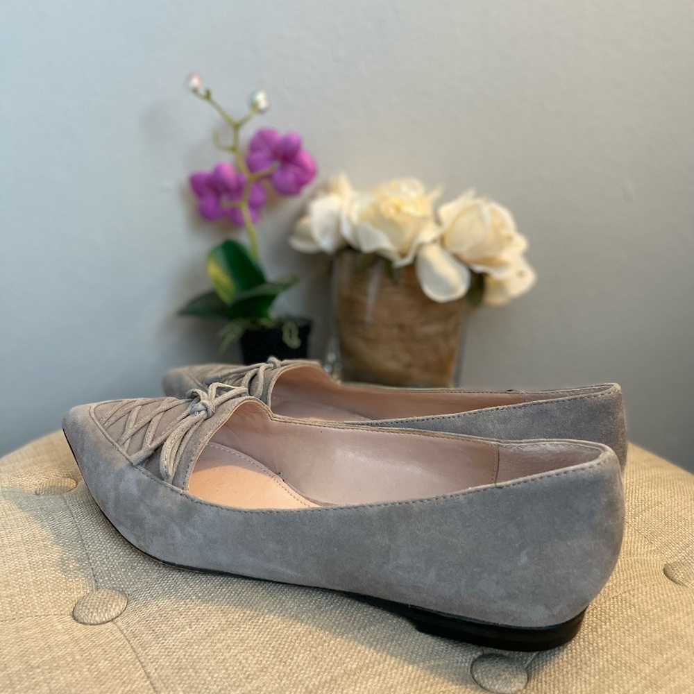 French Connection “Gesine” Suede Bow Tie Flats - Size 7.5 - Picture 6 of 12